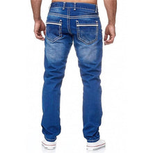 Load image into Gallery viewer, Men Jeans With Pockets Straight Pants Business Casual Daily Streetwear Trousers Men's Clothing