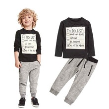 Load image into Gallery viewer, Kids Boys Clothing Set Baby Boy Casual Clothes Spring Autumn Ccotton Long Sleeves T-shirt Pants 2pcs Suit For 3-7 Years