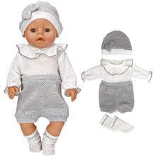 Load image into Gallery viewer, Doll Clothes Set Wool Jumpsuit Hat S