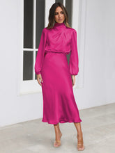 Load image into Gallery viewer, Elegant Temperament Long-sleeved Dress Satin Halterneck Formal Evening Dresses Women Clothing