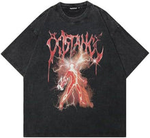 Load image into Gallery viewer, Retro Cotton-padded Clothes T-shirt Street Hip Hop Casual Short Sleeve Men Clothing Top