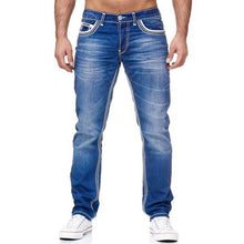 Load image into Gallery viewer, Men Jeans With Pockets Straight Pants Business Casual Daily Streetwear Trousers Men's Clothing