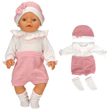 Load image into Gallery viewer, Doll Clothes Set Wool Jumpsuit Hat S