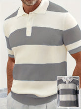 Load image into Gallery viewer, Mens Clothing Summer Fashion Lapel Sweater Short Sleeve Men Clothing Men Wears